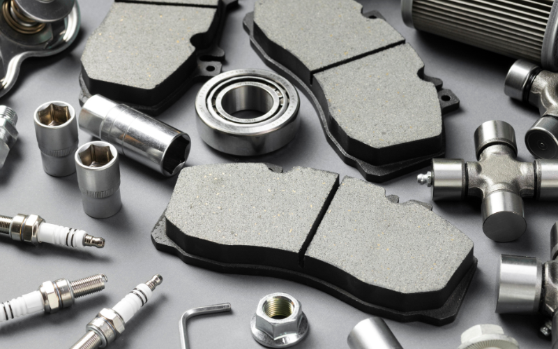 handel częściami samochodowymi, a ryczałt